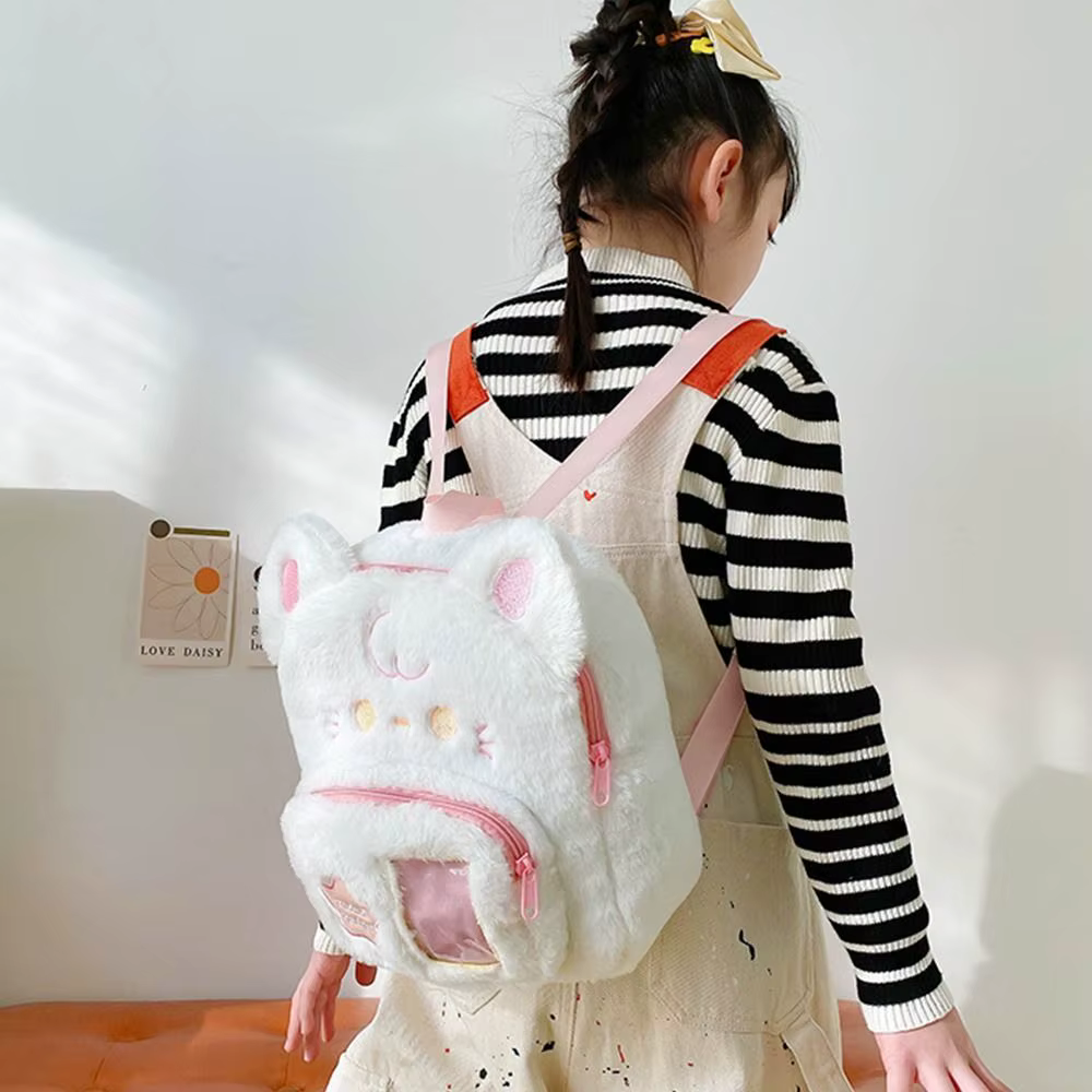 Mochila Escolar Infantil con Motivo de Cachorro y Gato para Niños - imagen 4