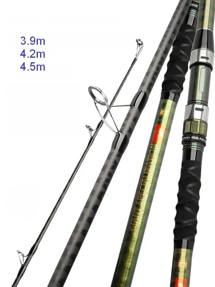 Caña de surfcasting ZZ427 XXH, acción rápida y anillas KW