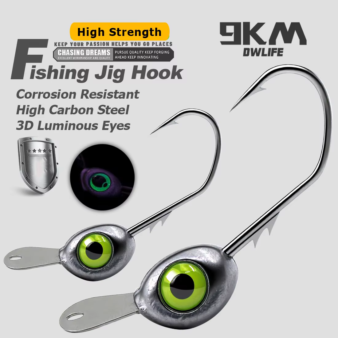 Jig Head anzuelo vinilo agua salada antienganches