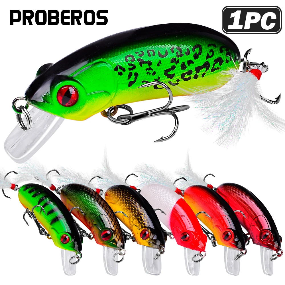 Proberos Crankbait flotante con ojos 3D para pesca de superficie - imagen 4