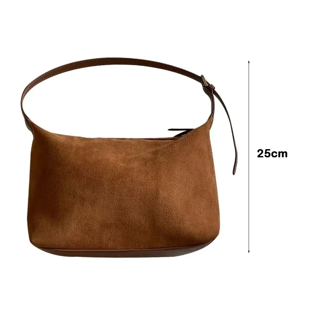Bolso Bandolera Dumpling de Terciopelo Gamuza Gran Capacidad
