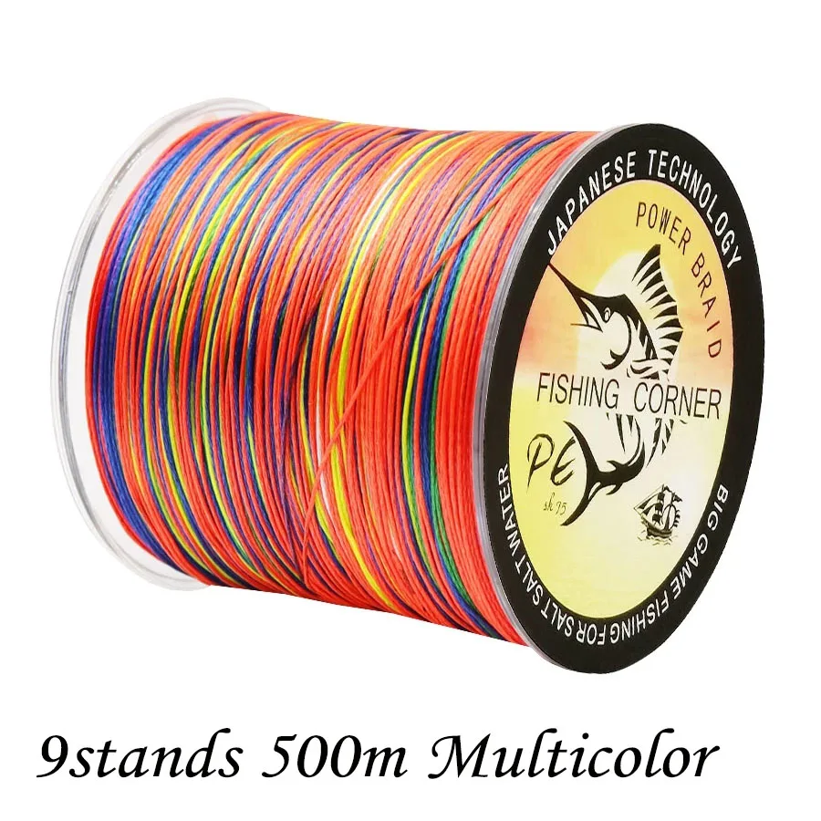 Hilo trenzado multicolor 9 hebras - detalle