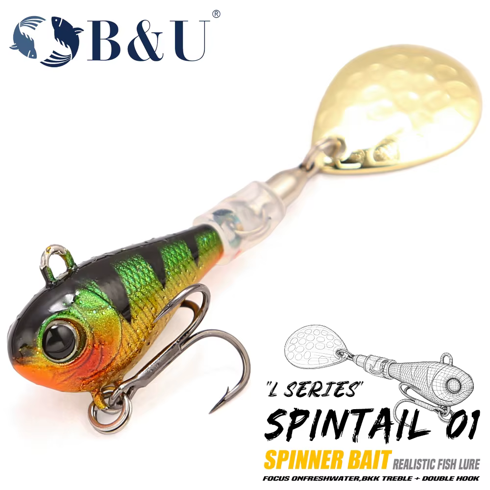 Señuelo giratorio B&U cuchilla y cola giratoria para lubina y - imagen 5