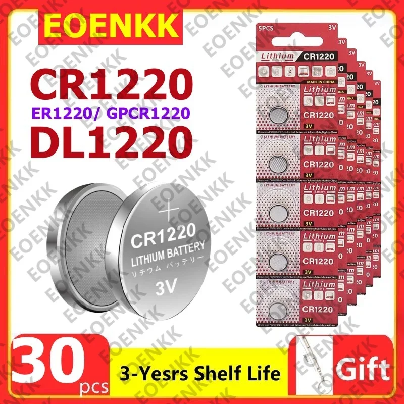 Pila de botón litio CR1220 3V – Ideal para llaves de coche y mandos a distancia - imagen 2