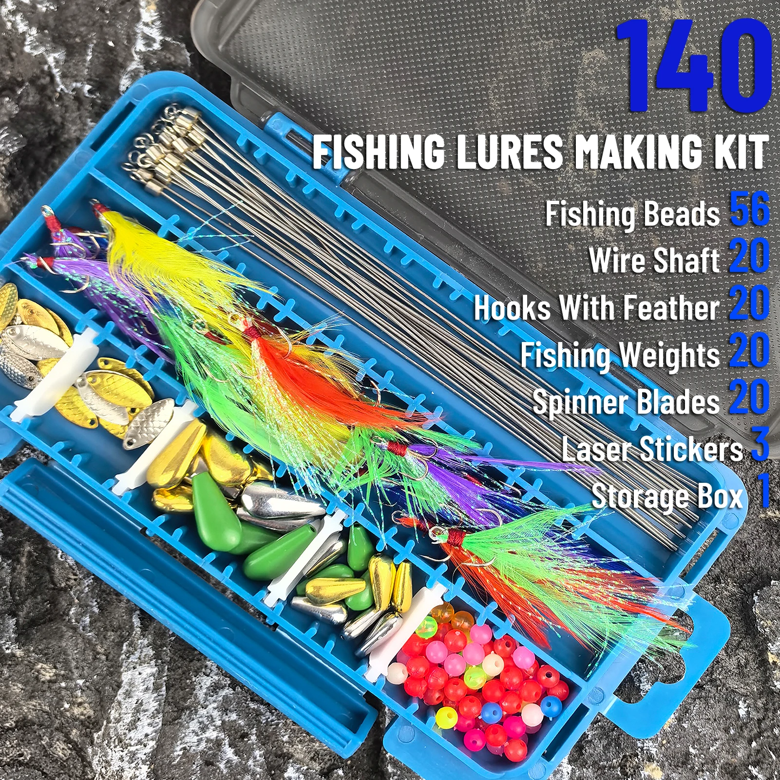 Kit DIY Spinnerbaits FISHER con alambres de acero y abalorios - imagen 5