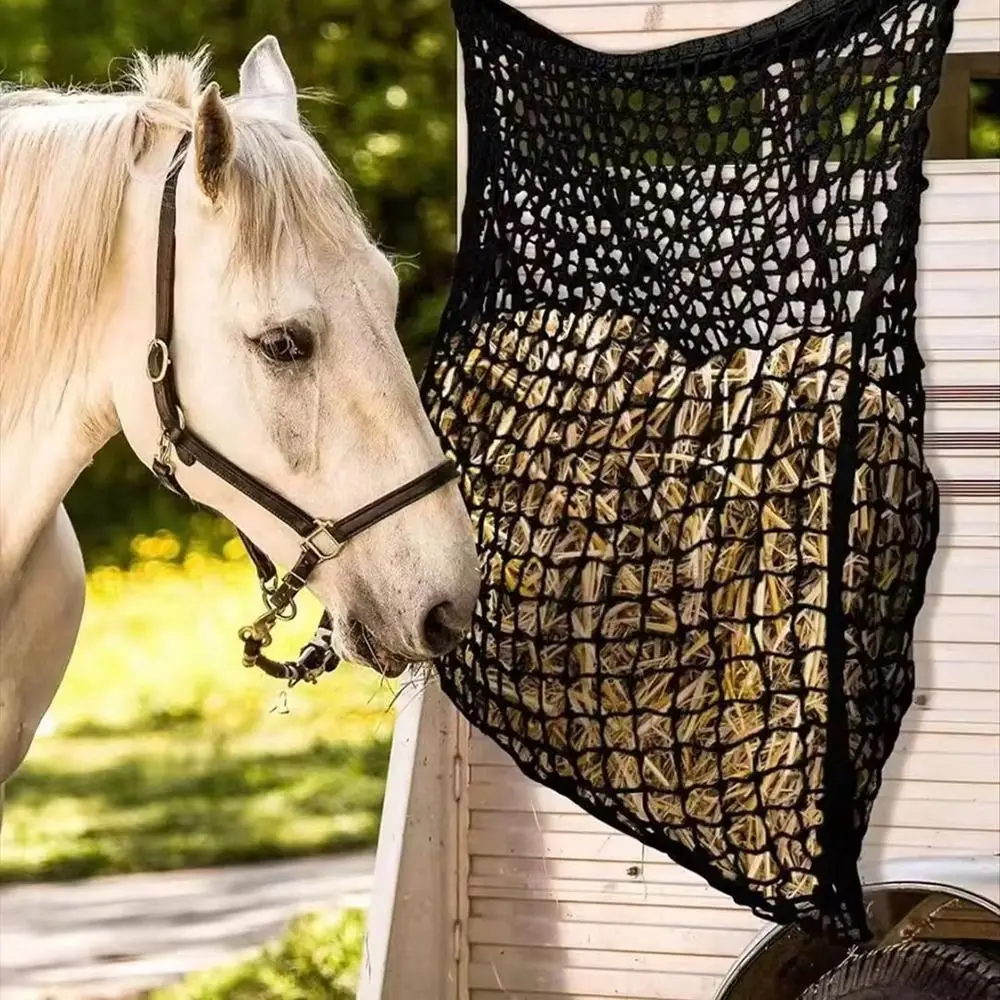 Red de heno de alimentación lenta colgante gran capacidad para caballos - imagen 4