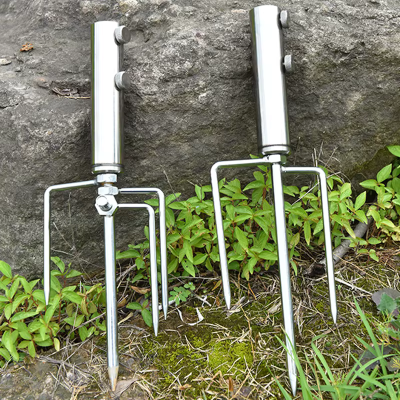 Sombrajo de pesca acero inoxidable – Anclaje cuatro patas antiviento - imagen 2