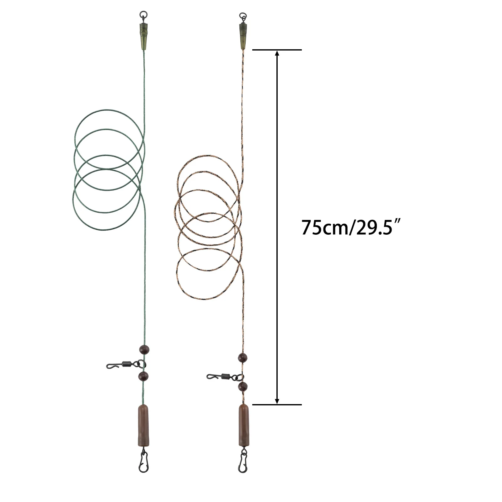 Leadcore Leader Dr.Fish visto desde arriba en color verde