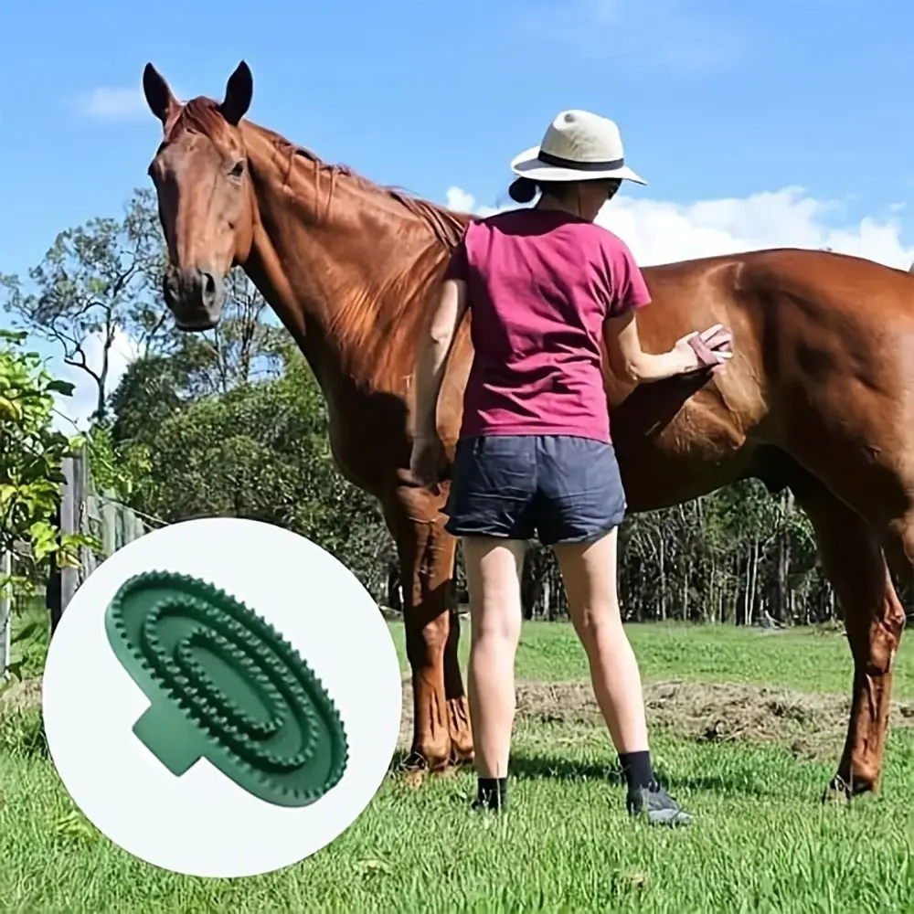 Cepillo desenredante de goma para caballos: masaje y aseo diario - imagen 5