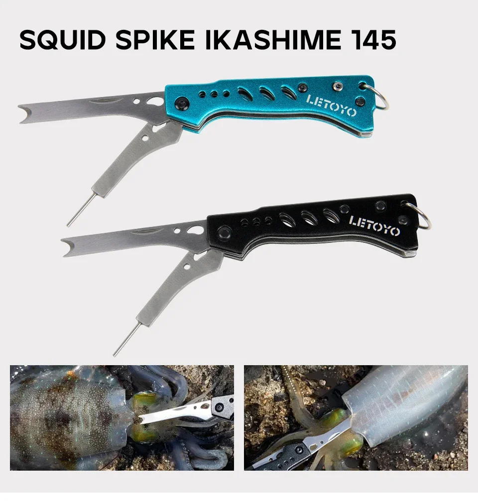 Cuchillo de calamar AJLURES con mango ergonómico
