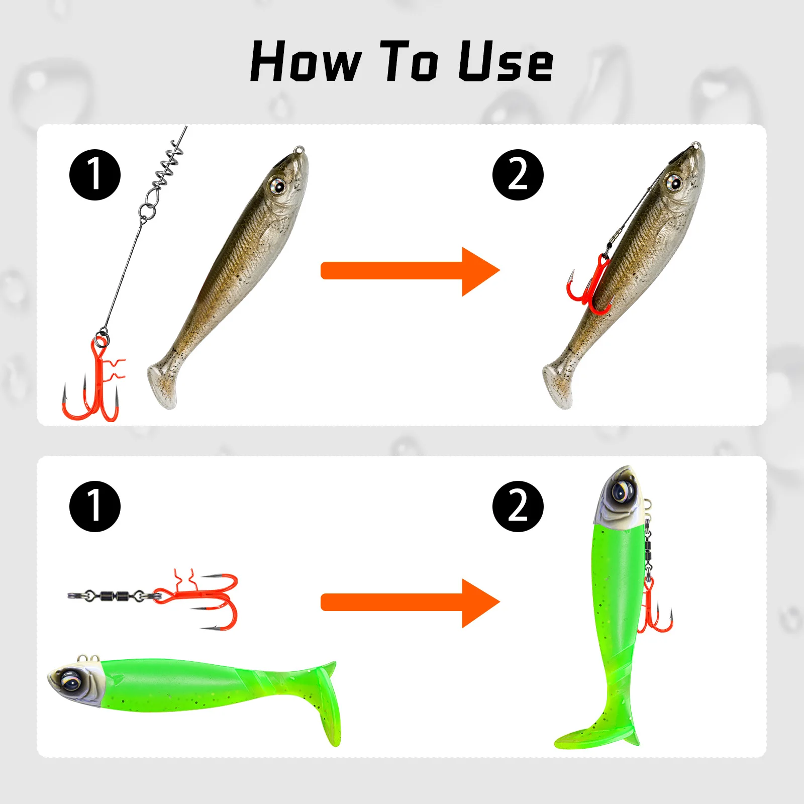 FishTrip anzuelos de acero alto carbono con púas para vinilo - imagen 4