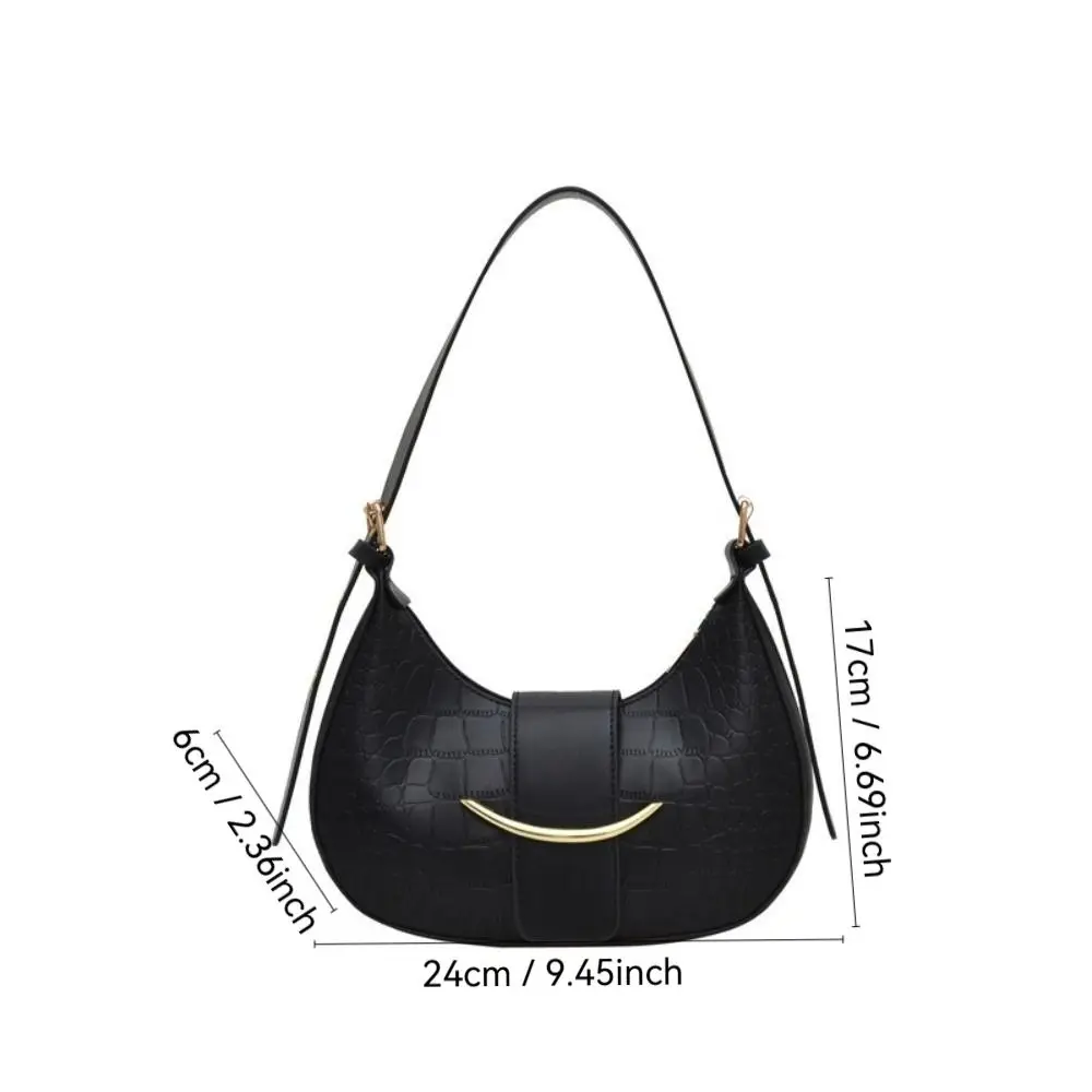 Bolso bandolera cuero PU forma de luna, gran capacidad - imagen 5