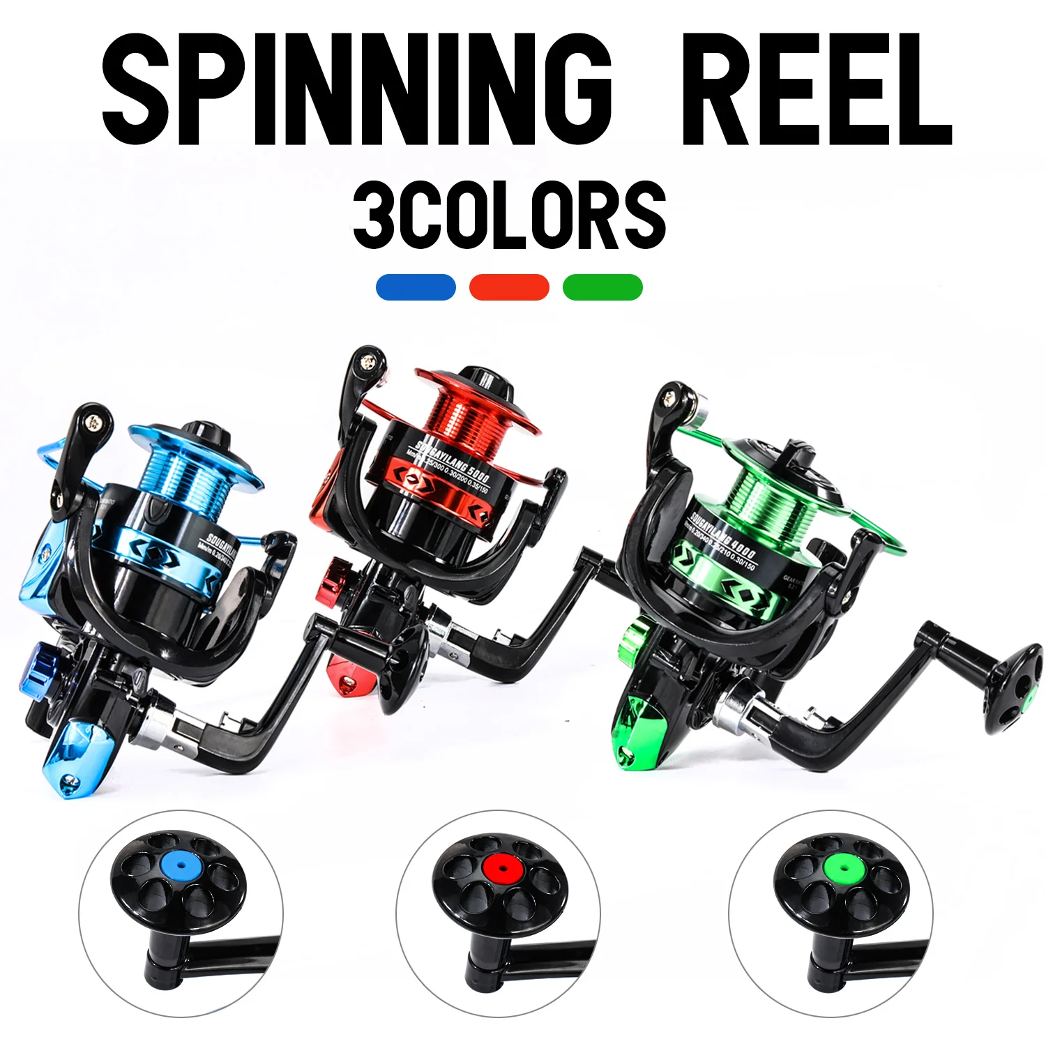 Carrete de pesca Sougayilang aluminio CNC, arrastre suave - imagen 4