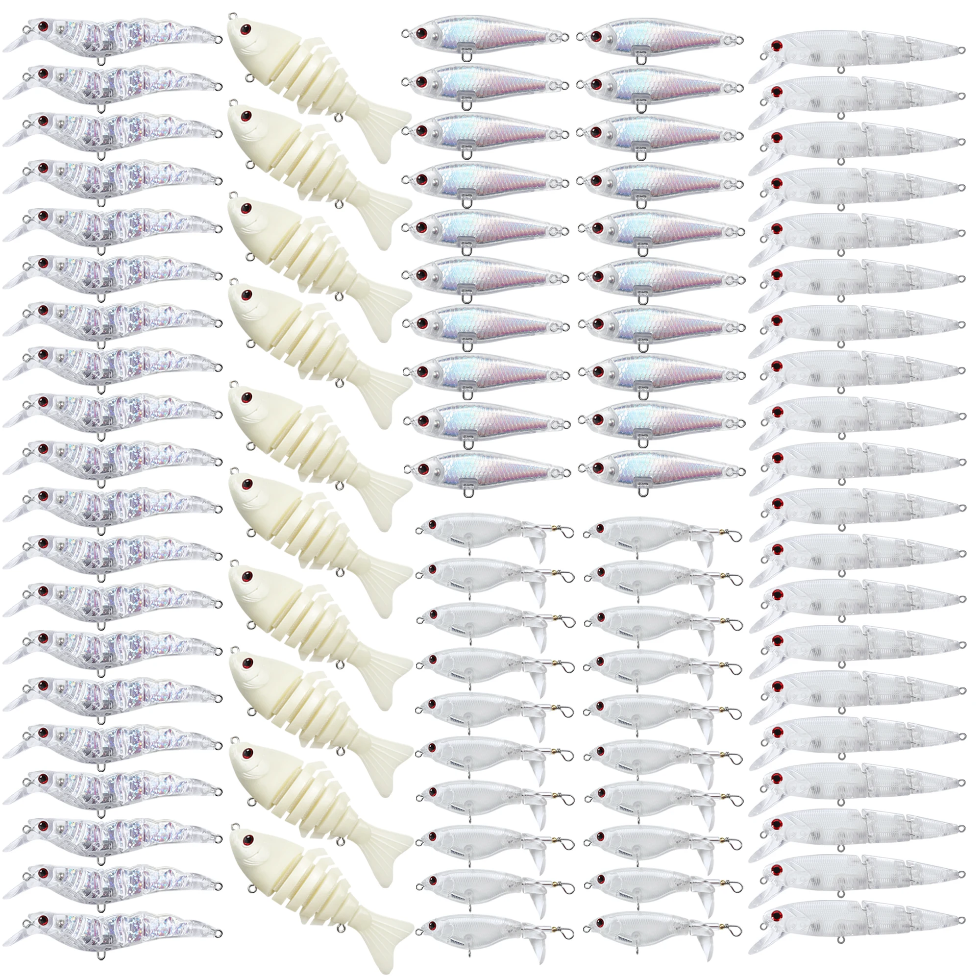 Señuelos Minnow VIB Jerkbaits en blanco Free Fisher – sin pintar - imagen 5