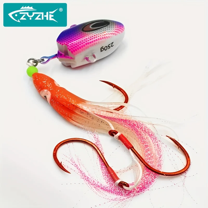 ZYZHE Señuelo JIG Luminoso Pulpo – Anzuelos para Pesca en Barco