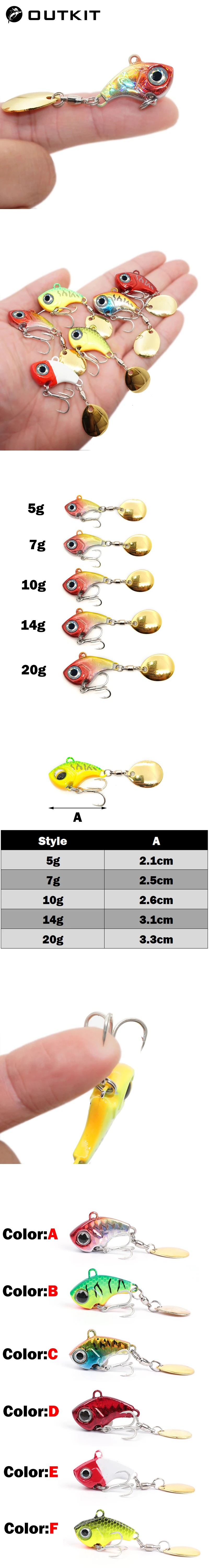 Señuelo Mini VIB metálico con cuchara para pesca de hielo