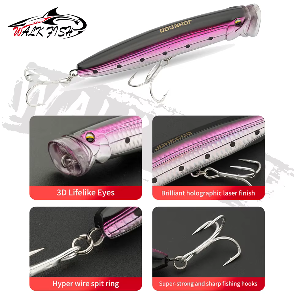 Señuelo Popper Walk Fish 12 cm – Jerkbait para Atún - imagen 3