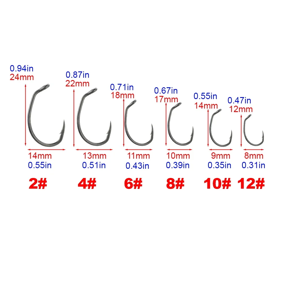 Hirisi Anzuelos acero inoxidable PTFE con púas para pesca deportiva - imagen 2