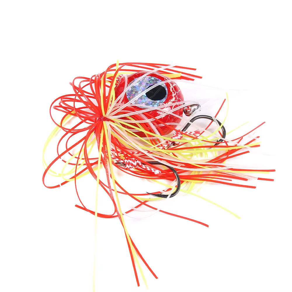 Kabura Tai Jigging luminoso – Cabeza metálica con falda suave - imagen 2