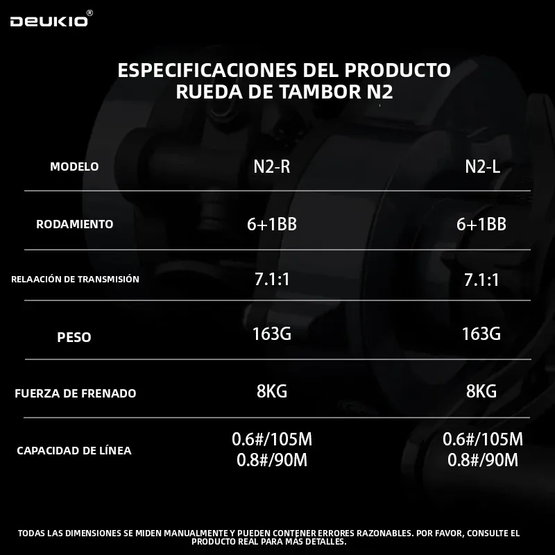 Carrete de pesca DEUKIO DC con freno electrónico y anti-reversa - imagen 2