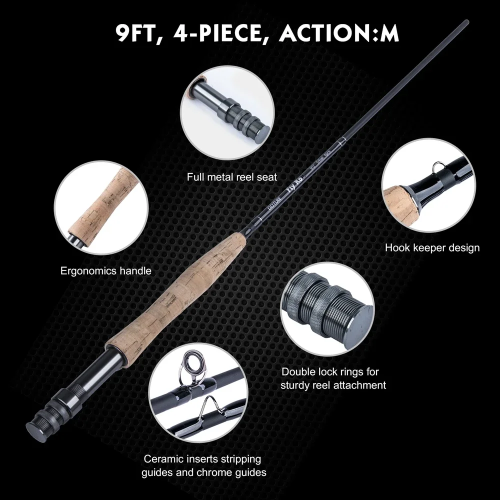 Kit pesca mosca Goture – Caña carrete fibra carbono viaje ligero - imagen 2