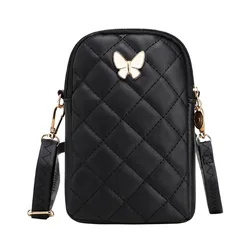 Bolso de Hombro de PU a la Moda, Impermeable, Bordado, Bolso Bandolera, Mini Bolso de Mano