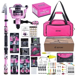 Combo Caña y Carrete Goture – Kit Telescópico con Señuelos y Bolsa