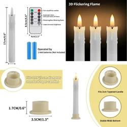 Vela electrónica LED sin llama 17cm decorativa