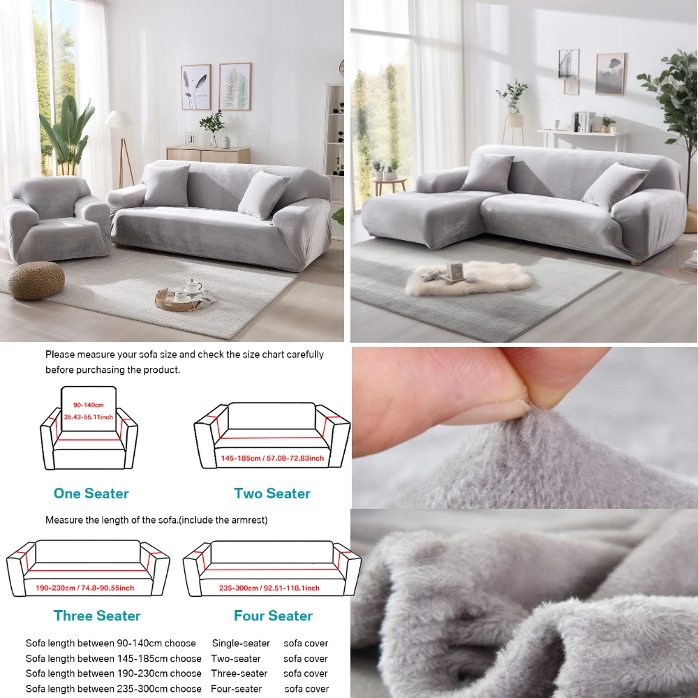Fundas de sofá de terciopelo elástico – Protection para muebles Chesterfield - imagen 3