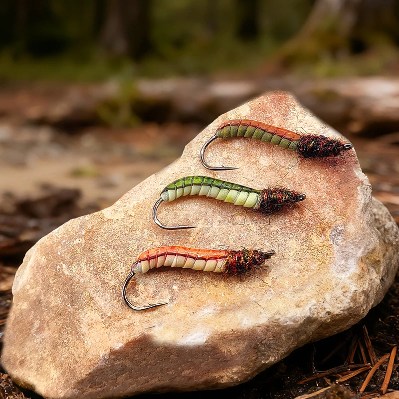 Ninfas Stonefly en tonos naturales