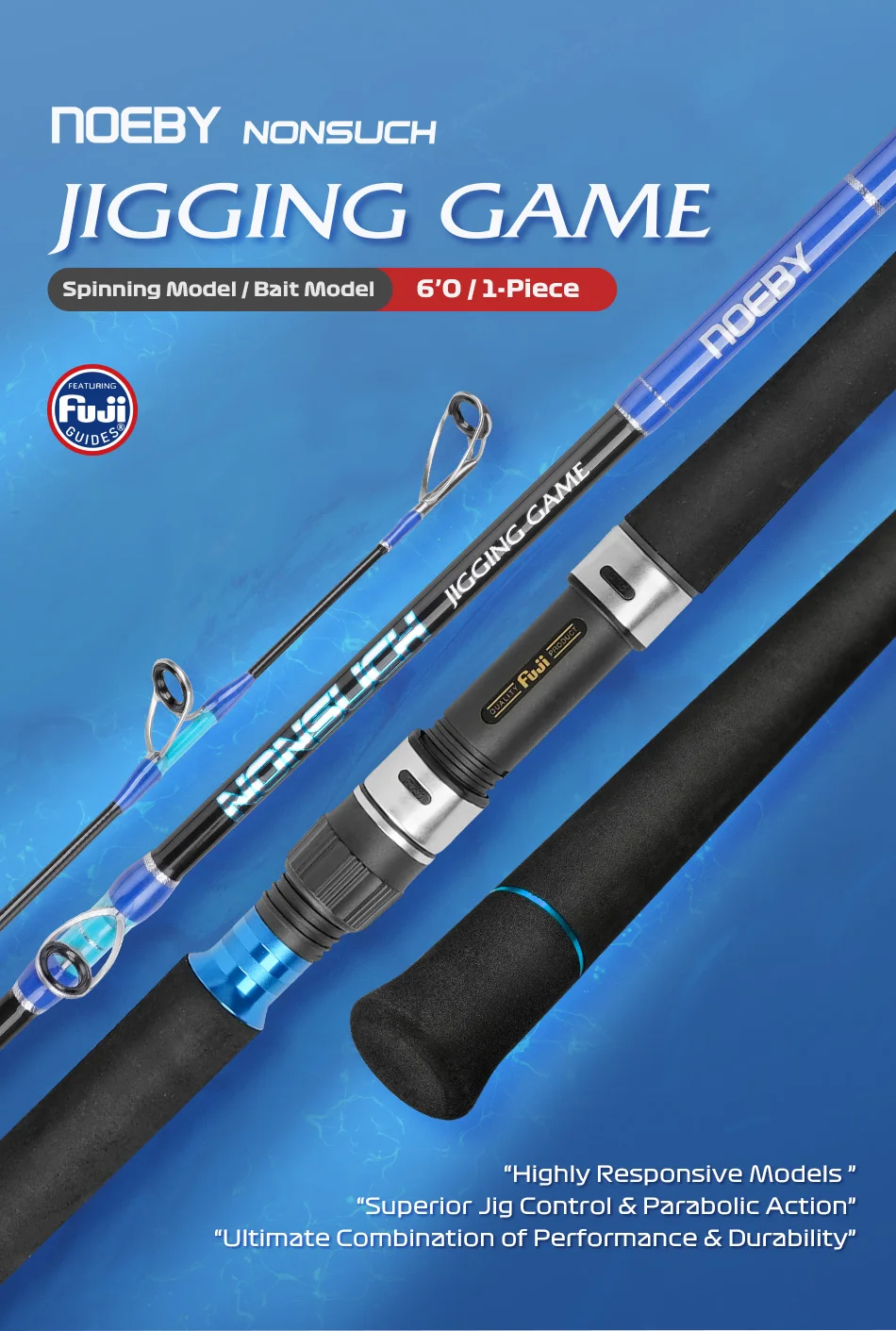 Detalle de la caña NOEBY NONSUCH para jigging