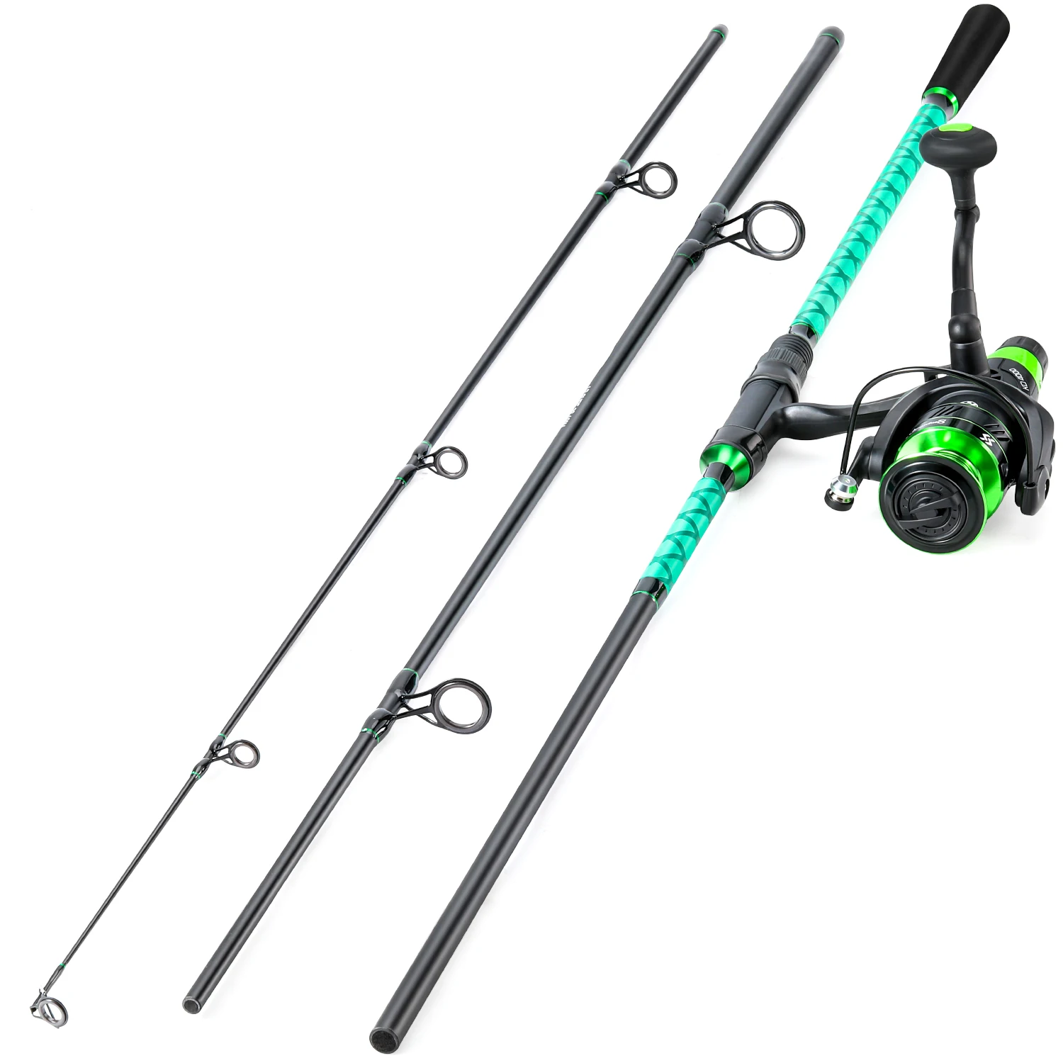 Sougayilang Combo de pesca carpa: caña y carrete con línea PE - imagen 2