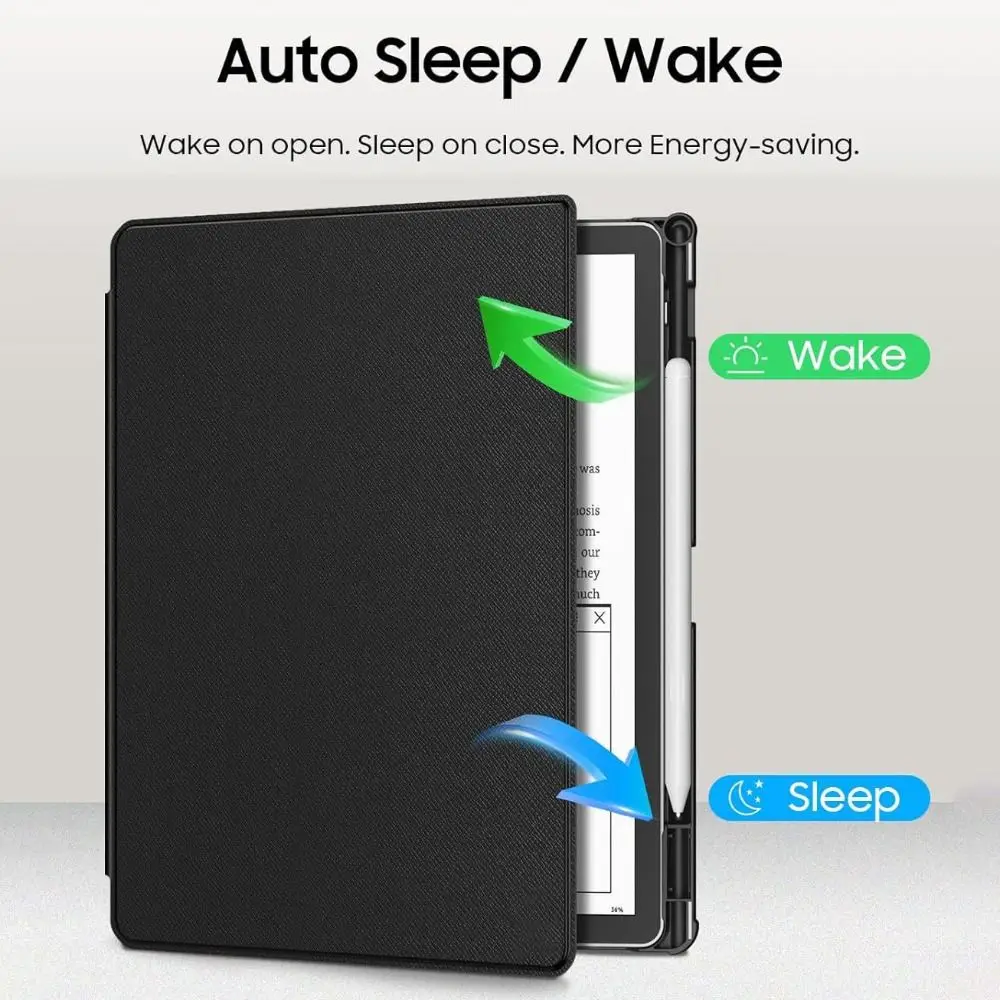 Funda magnética PU Kindle Scribe con auto-activación y ranura - imagen 3