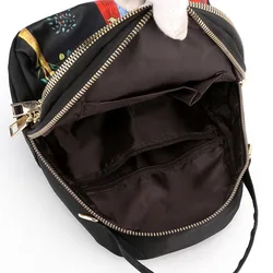 Mochila impermeable de nailon gran capacidad con estampado redondo