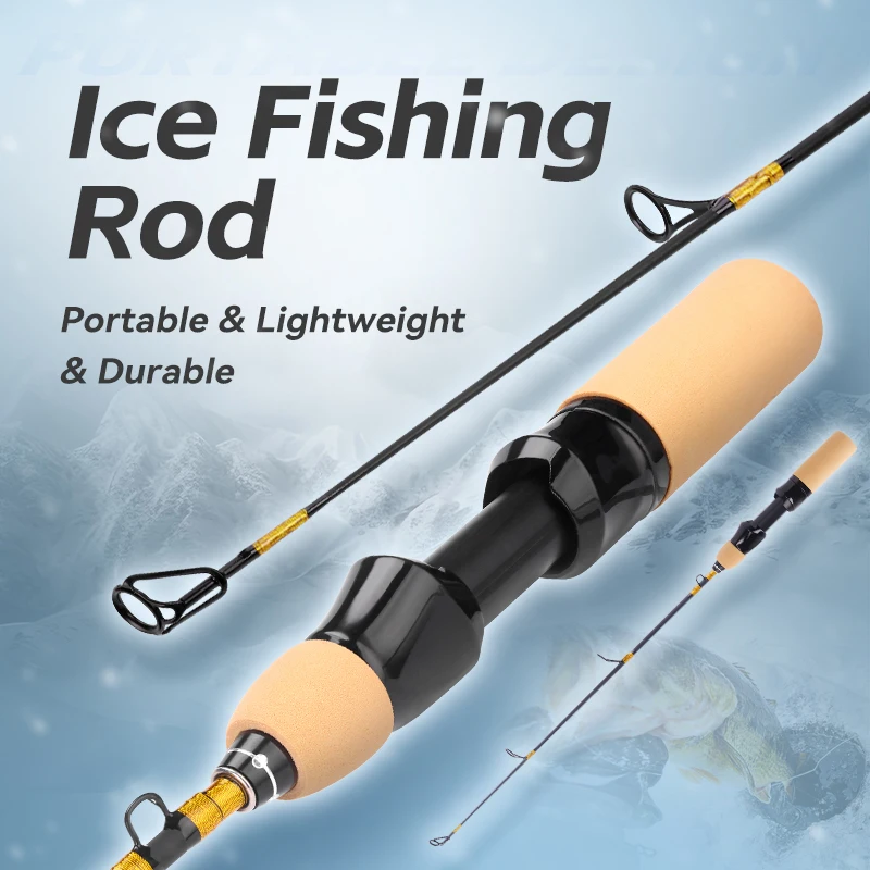 Caña de pesca en hielo WEIHE – Dos piezas portátil y ligera - imagen 4