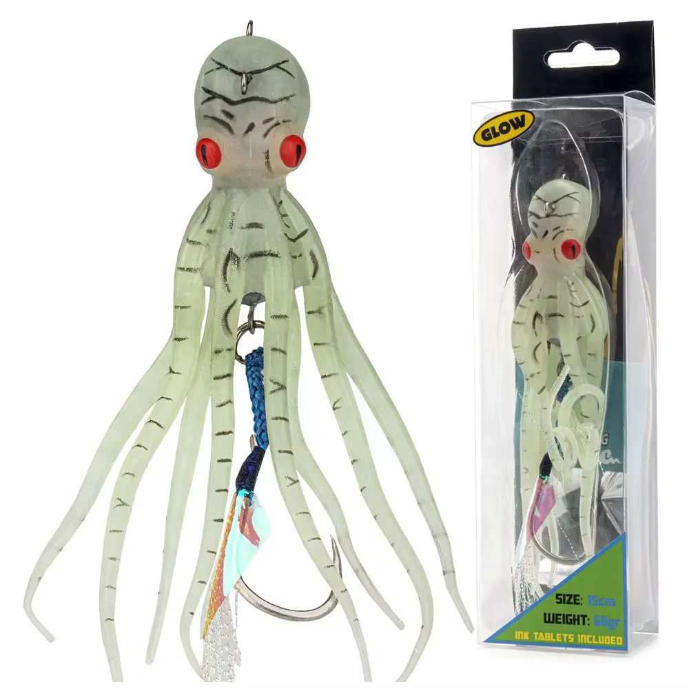 Cebo calamar luminoso con anzuelo – Jigging agua salada