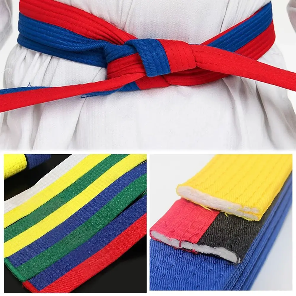 Cinturón TKD Aikido taekwondo poliéster-algodón fácil de sujetar