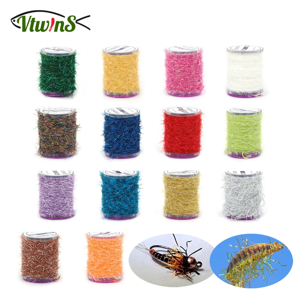 Vtwins Chenilla para atado Scud Jig Ninfa de mosca húmeda trucha - imagen 5