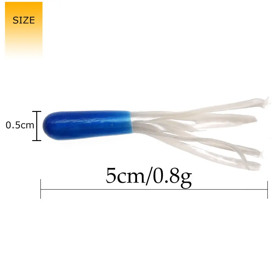 Tubo blando JYJ 5cm 0,8g – Señuelo para lubina y perca azul - imagen 2