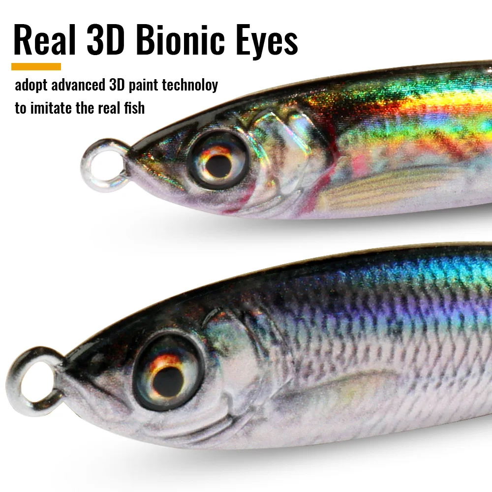 Cuchara giratoria metálica con ojo 3D y láser – Anzuelo swimbait incluido - imagen 4