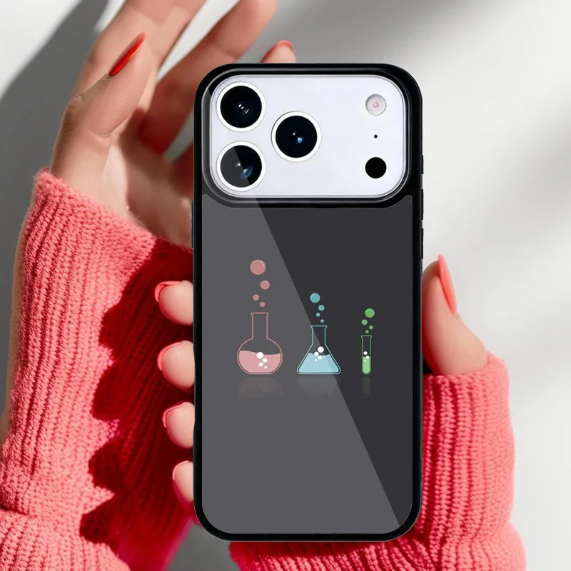 Funda con diseño de fórmulas químicas para varios modelos de iPhone