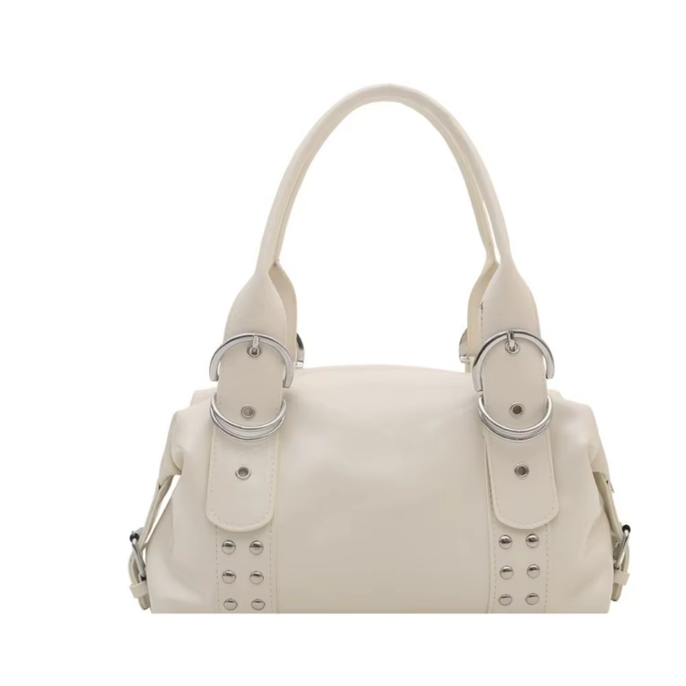 Bolso de cuero PU disponible en negro, blanco y marrón
