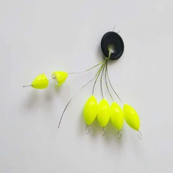Mini flotador ovalado bicolor rojo/amarillo para pesca