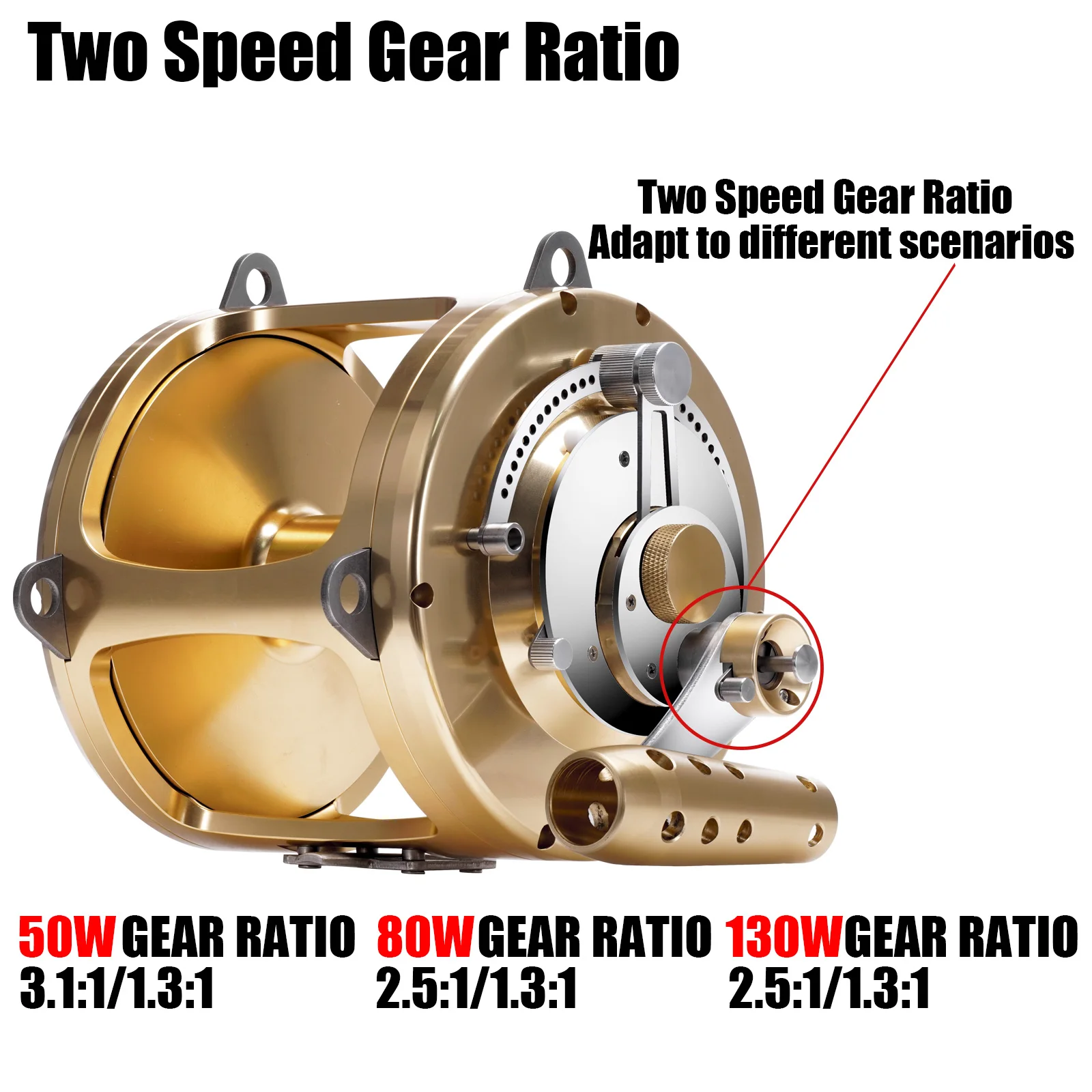 Carrete SAMOLLA Jigging lento offshore CNC – 48-80kg - imagen 3