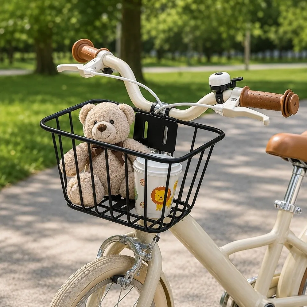 Cesta delantera fija de metal para bici de montaña – ajustable - imagen 5
