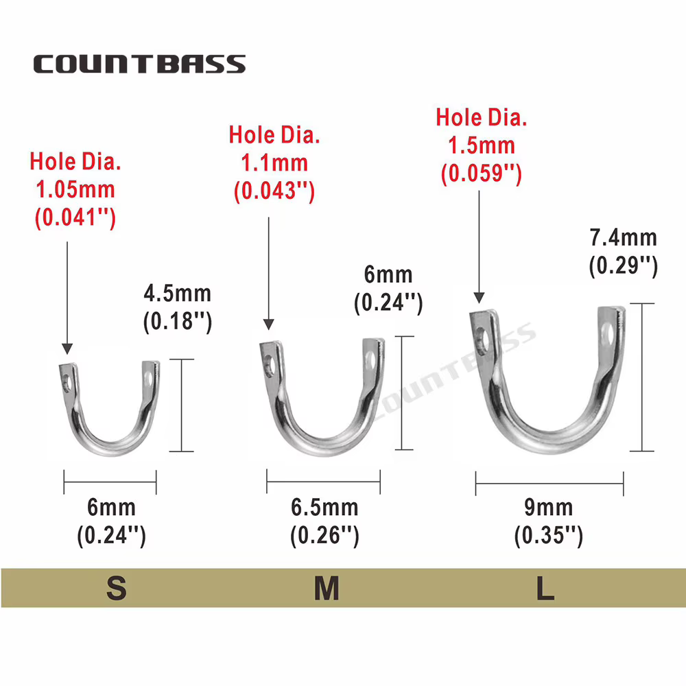 Countbass Horquillas acero inoxidable para spinnerbait fácil giro