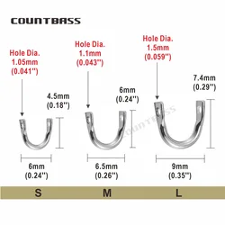Countbass Horquillas acero inoxidable para spinnerbait fácil giro
