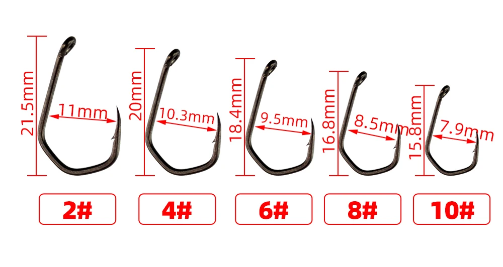 Comparativa de tallas disponibles: 2# a 10#