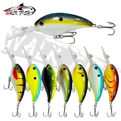 WALK FISH Crankbait Minnow para lubina, anzuelos triples
