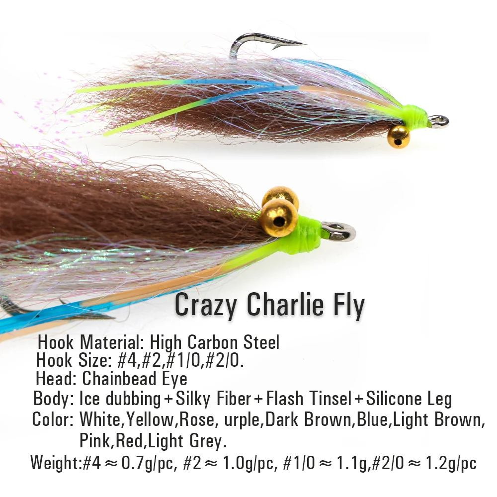 Crazy Charlie moscas de pesca con mosca